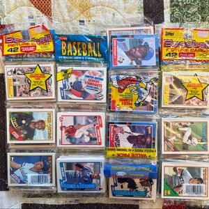 Assorted Rack Pack Baseball Trading Cards Set